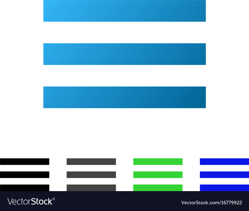 Menu lines flat gradient icon