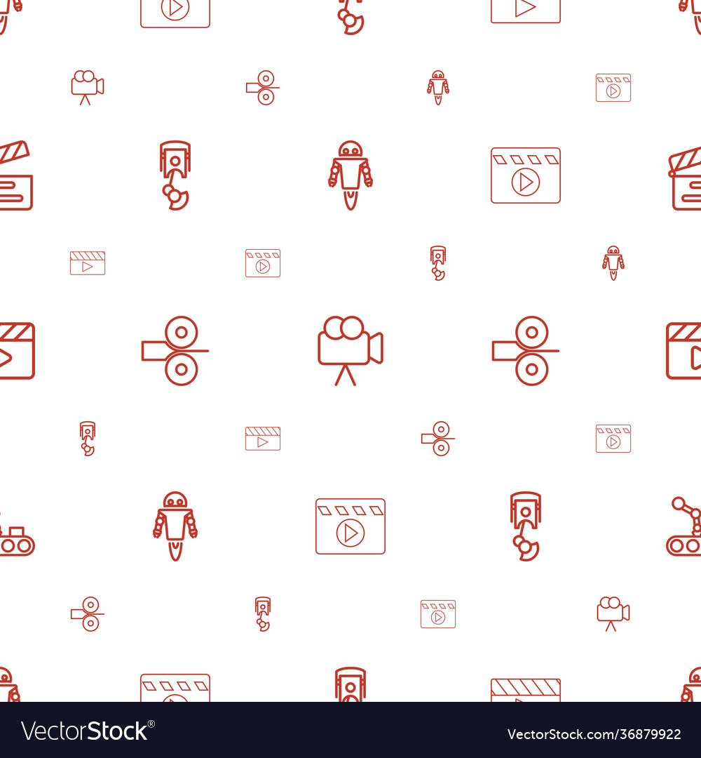 Production icons pattern seamless white background