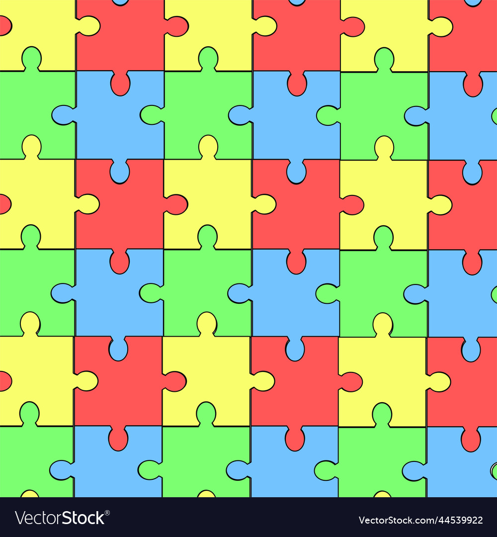 Puzzle pattern vector image Puzzle pattern