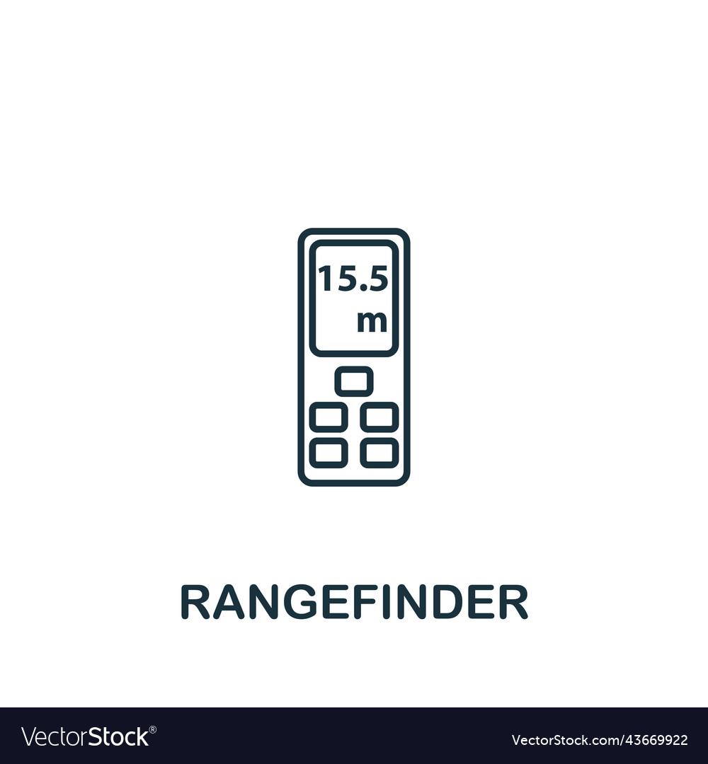 Rangefinder icon line simple measuring