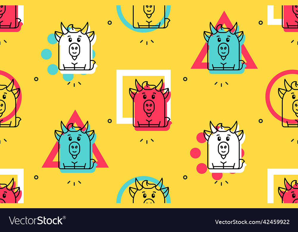 Seamless pattern with goats