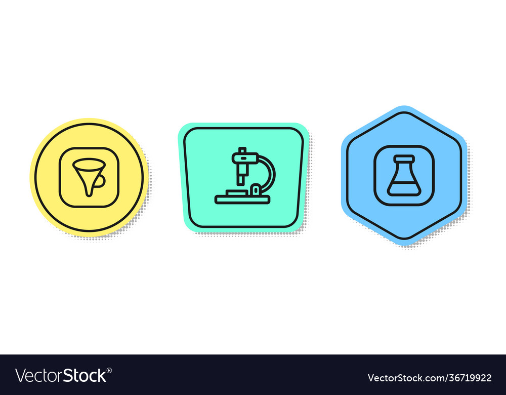 Set line funnel or filter microscope and test