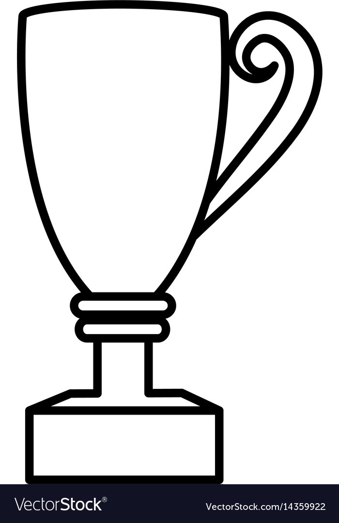 Trophy cup isolated icon Royalty Free Vector Image