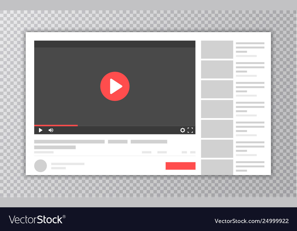 Video Player Web Interface Template