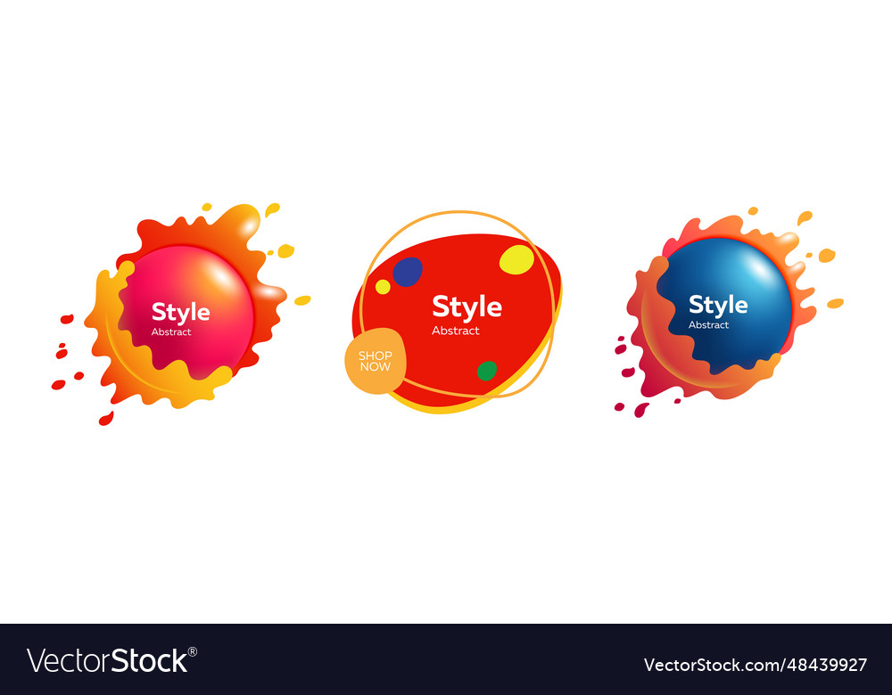 Collage of abstract blobs for card background vector image Collage of abstract blobs for card background