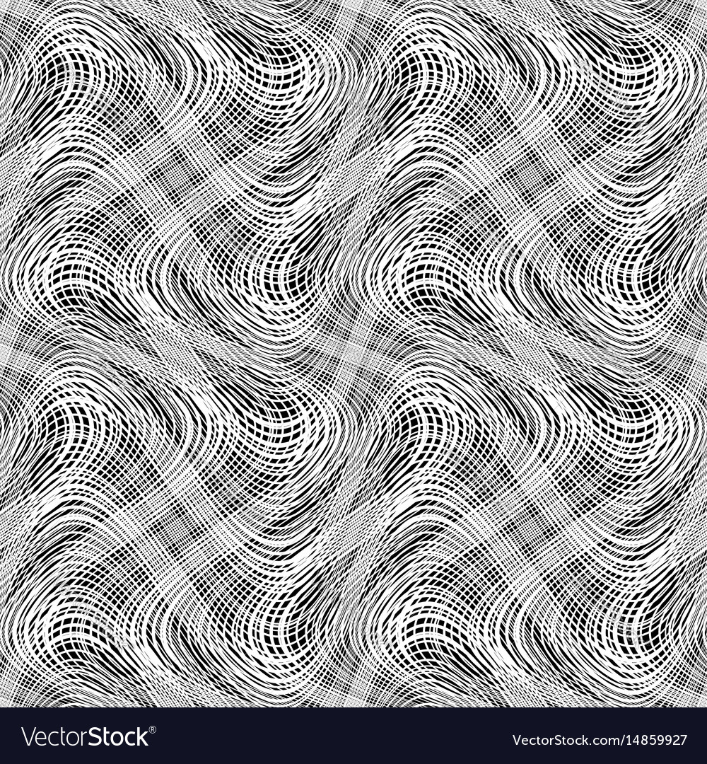 Design seamless monochrome waving pattern