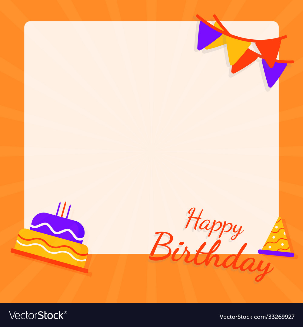 Design template greeting happy birthday Royalty Free Vector