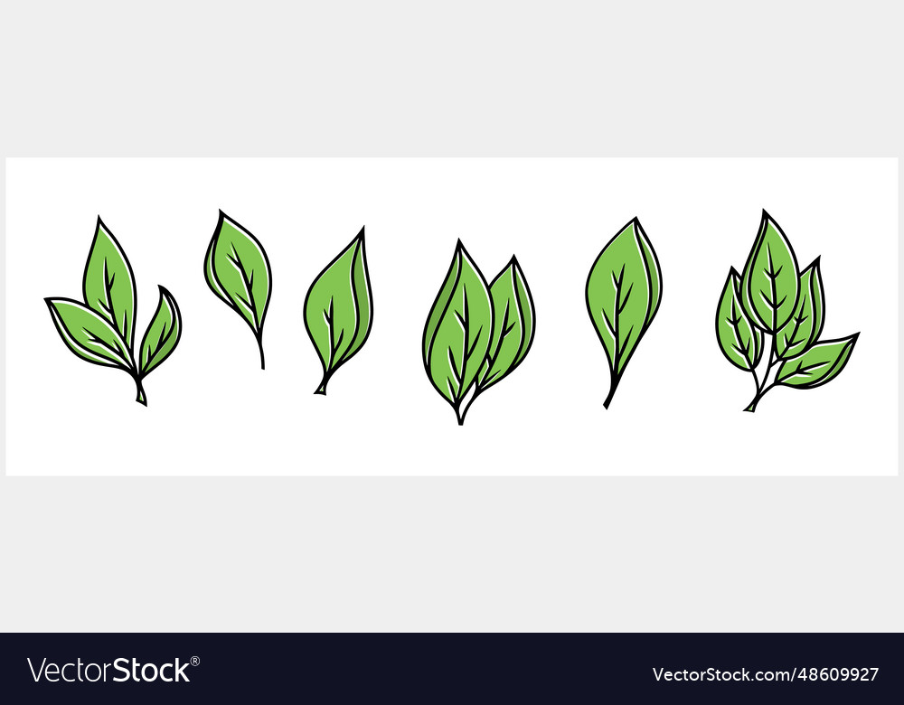 Doodle branch with leaf icon isolated sketch