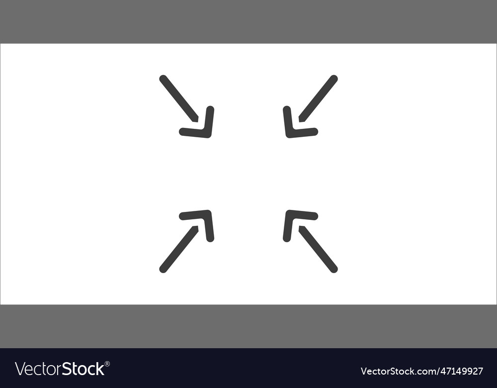 Exit full screen arrows icon filled