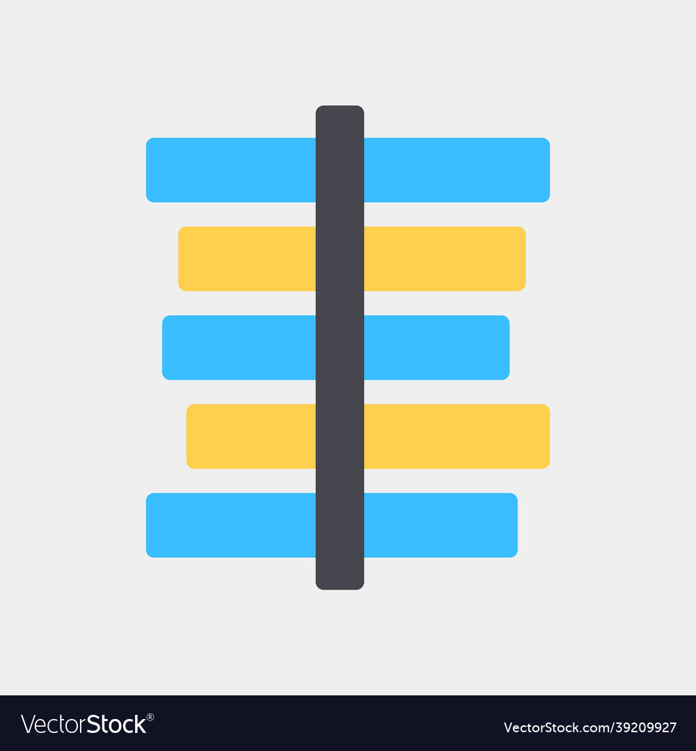Gantt chart icon in flat style for any projects vector image Gantt chart icon in flat style for any projects