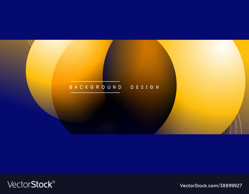 Gradient circles with shadows techno vector image Gradient circles with shadows techno