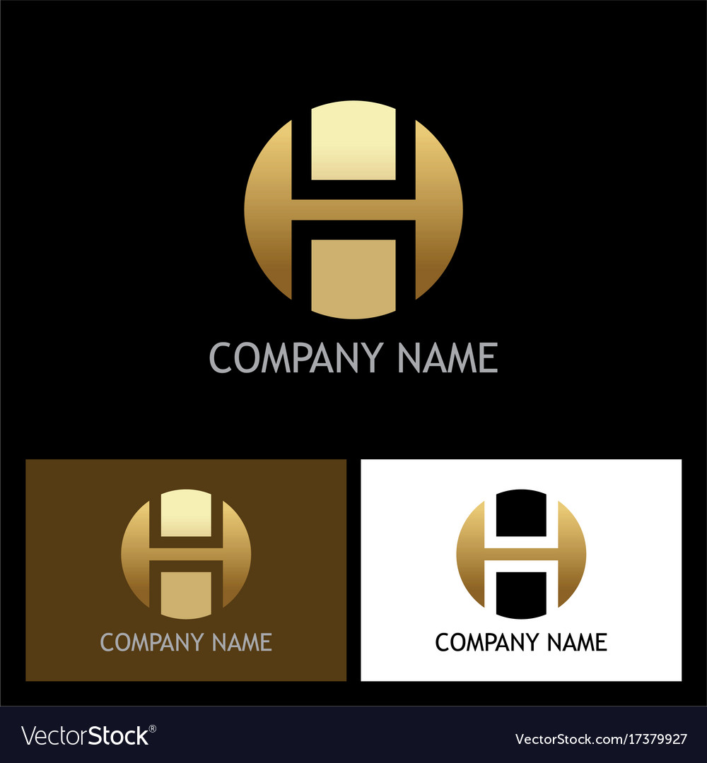 Letter h round gold logo Royalty Free Vector Image Letter h round gold logo vector image on VectorStock