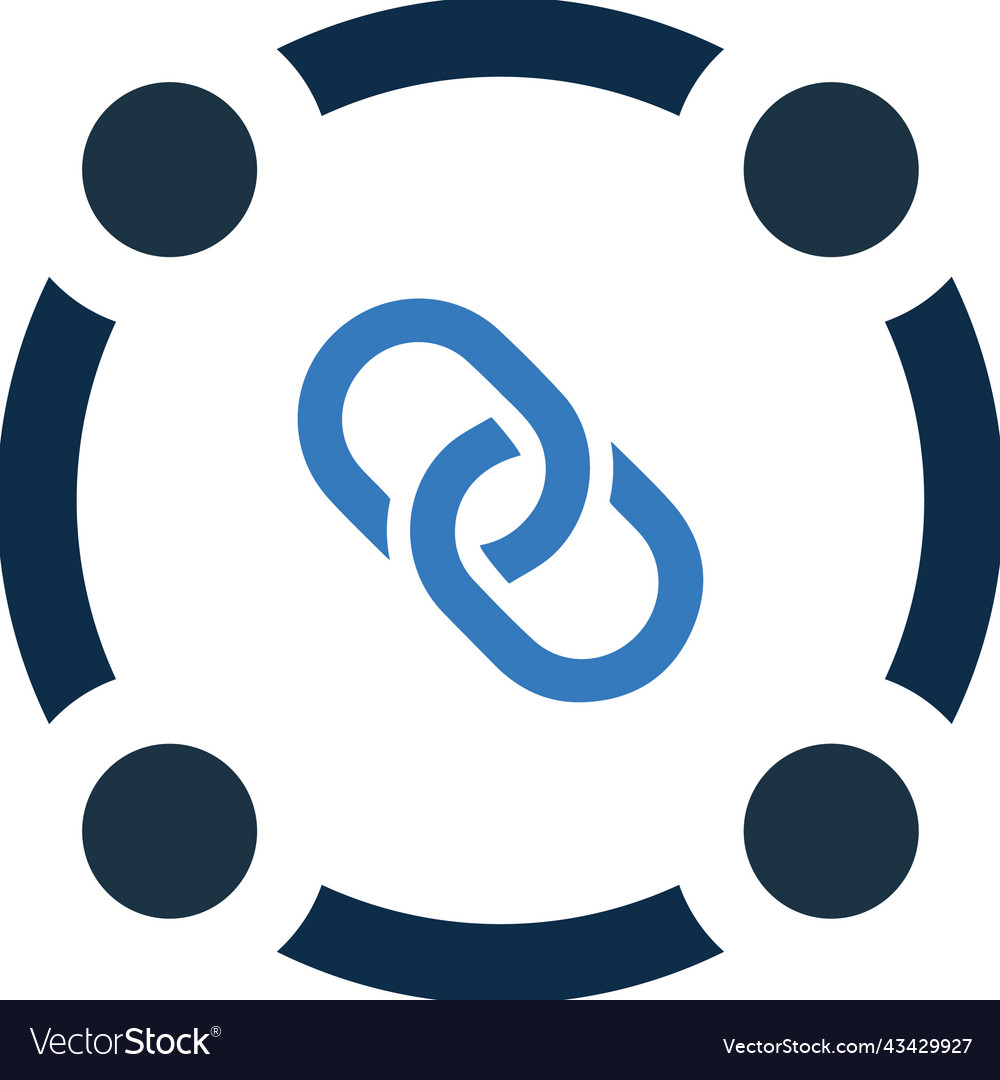 Link building icon simple editable design