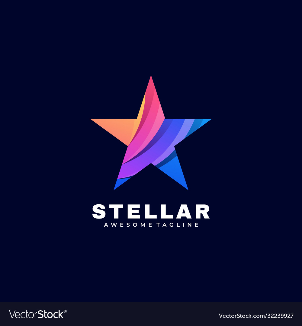 Logo stellar gradient colorful style