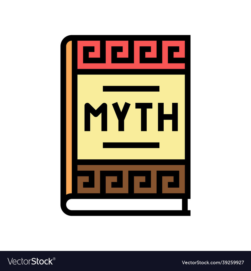 Myth book ancient greece color icon