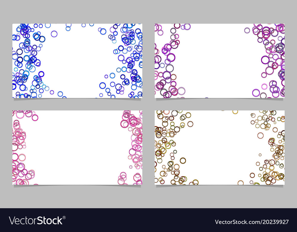 Random circle background business card template