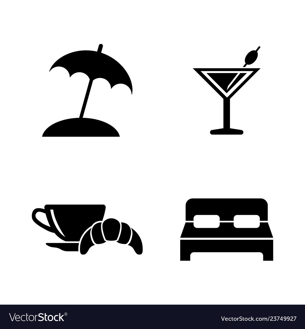 Relaxation rest simple related icons vector image Relaxation rest simple related icons