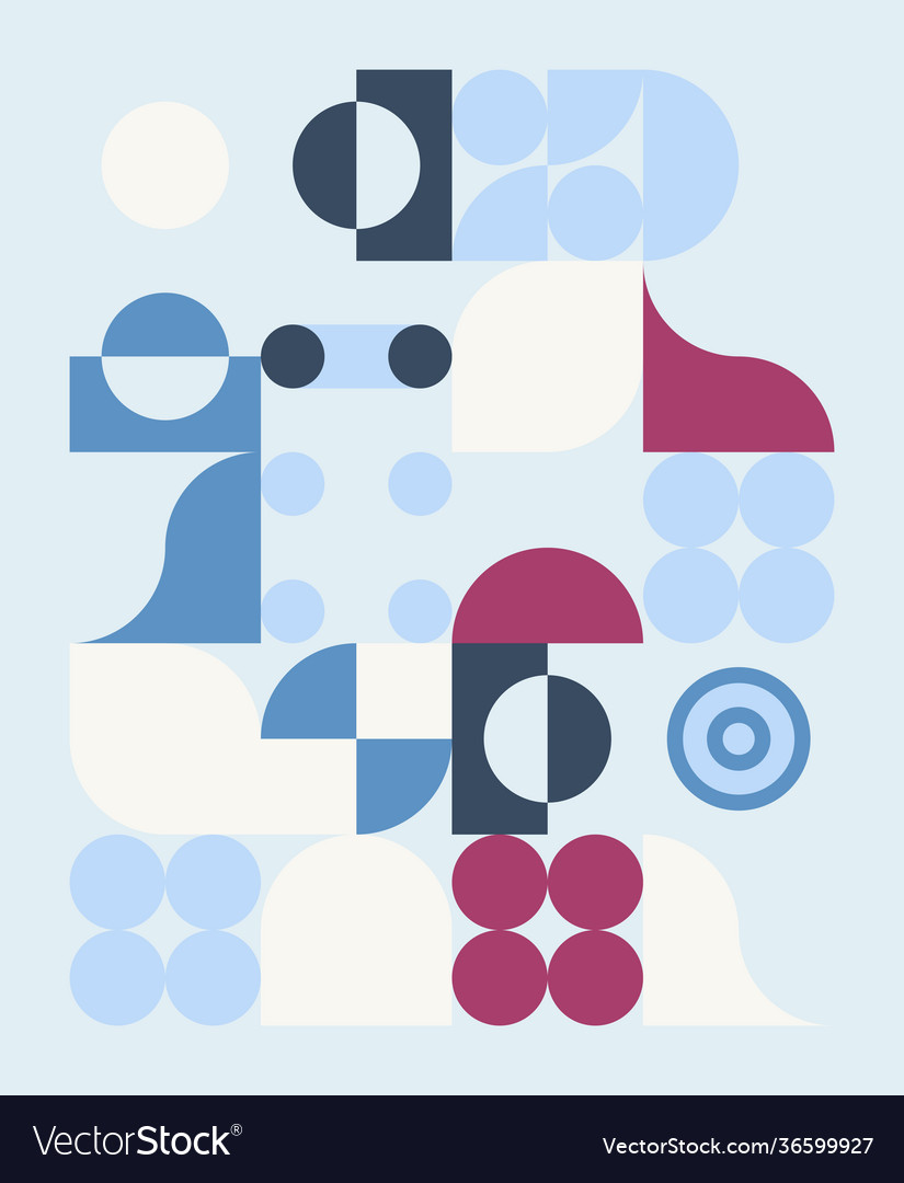 Scandinavian design artwork pattern composition Vector Image Scandinavian design artwork pattern composition
