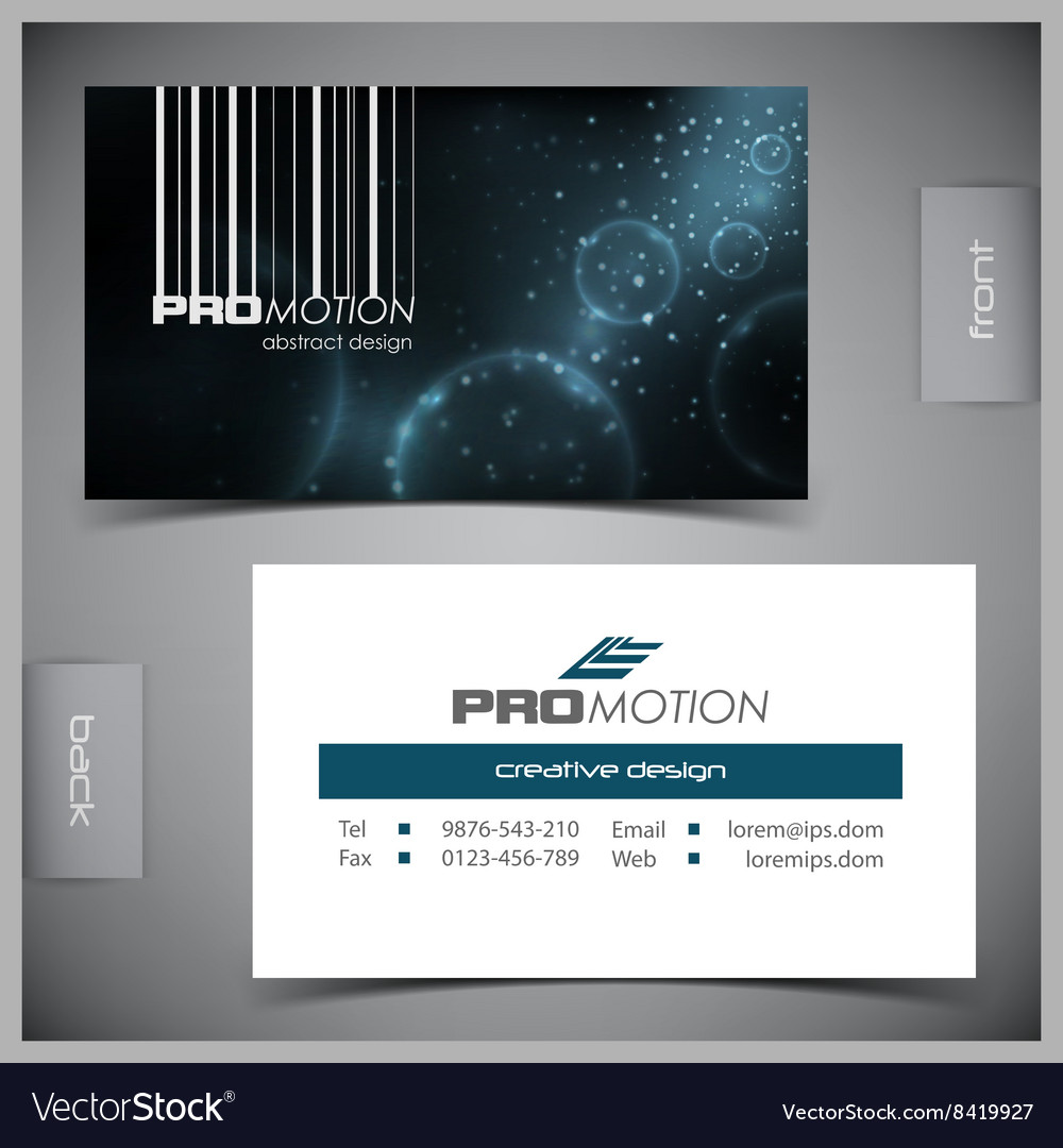 Set of creative business cards