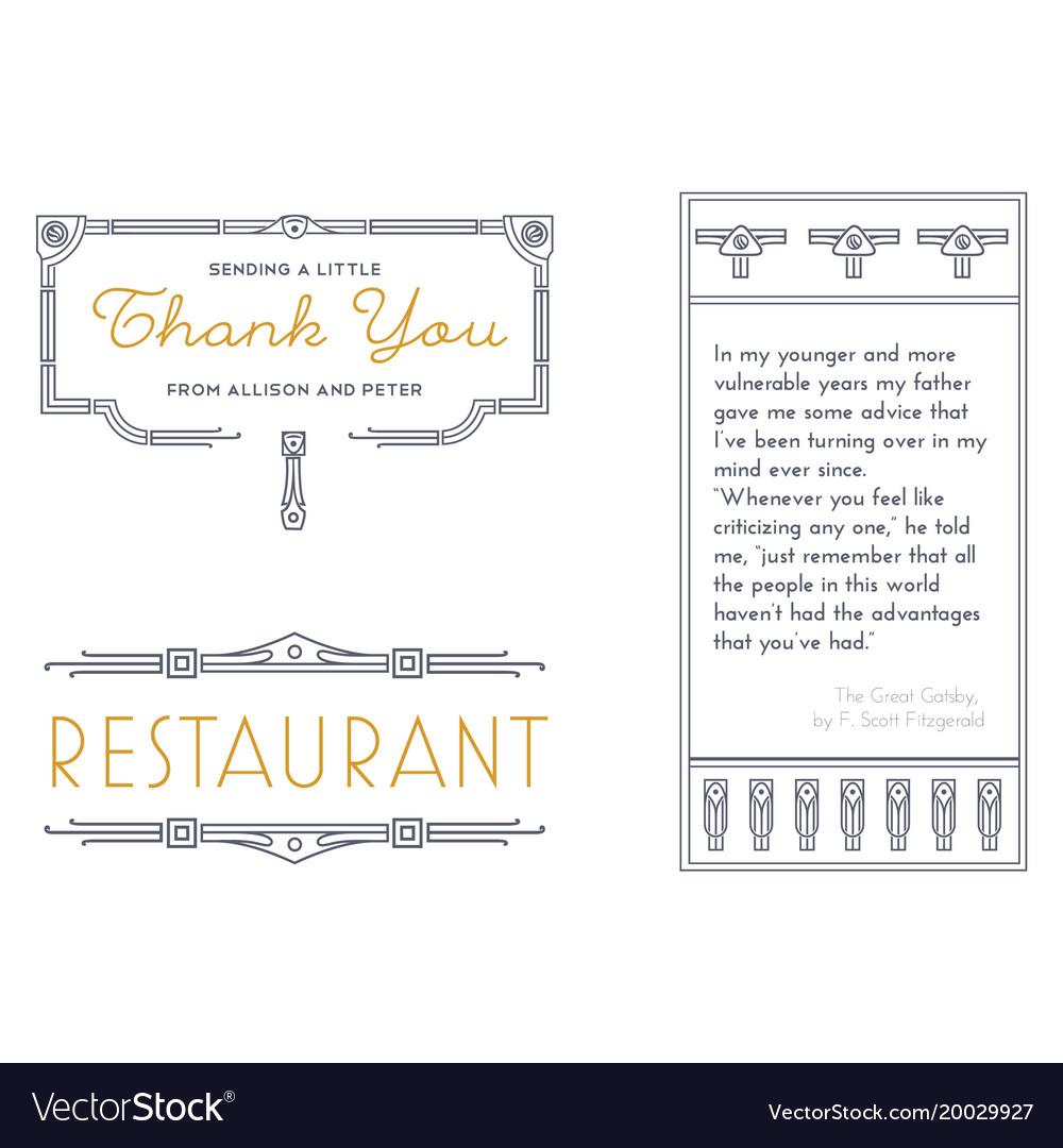 Set of decorative border frames