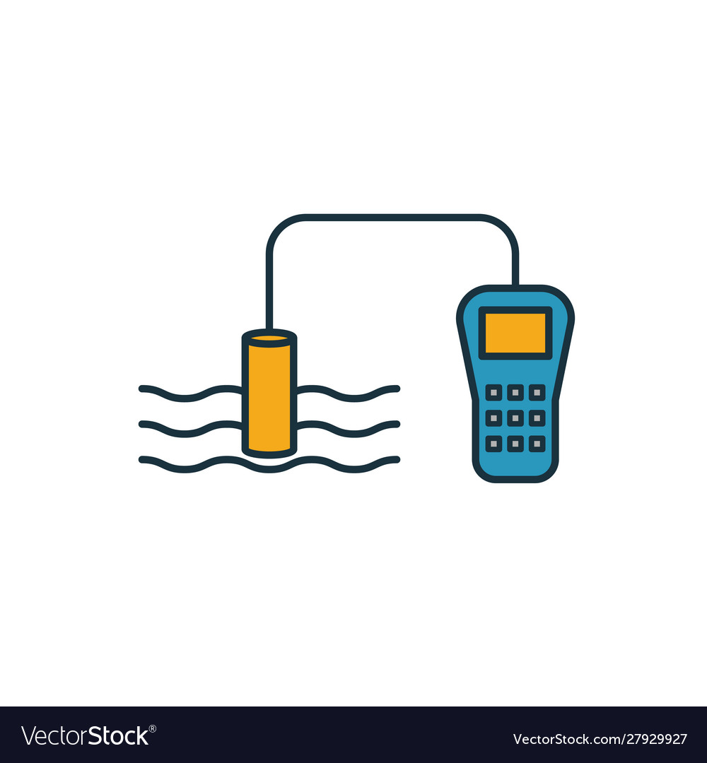 Water quality sensor icon simple element from