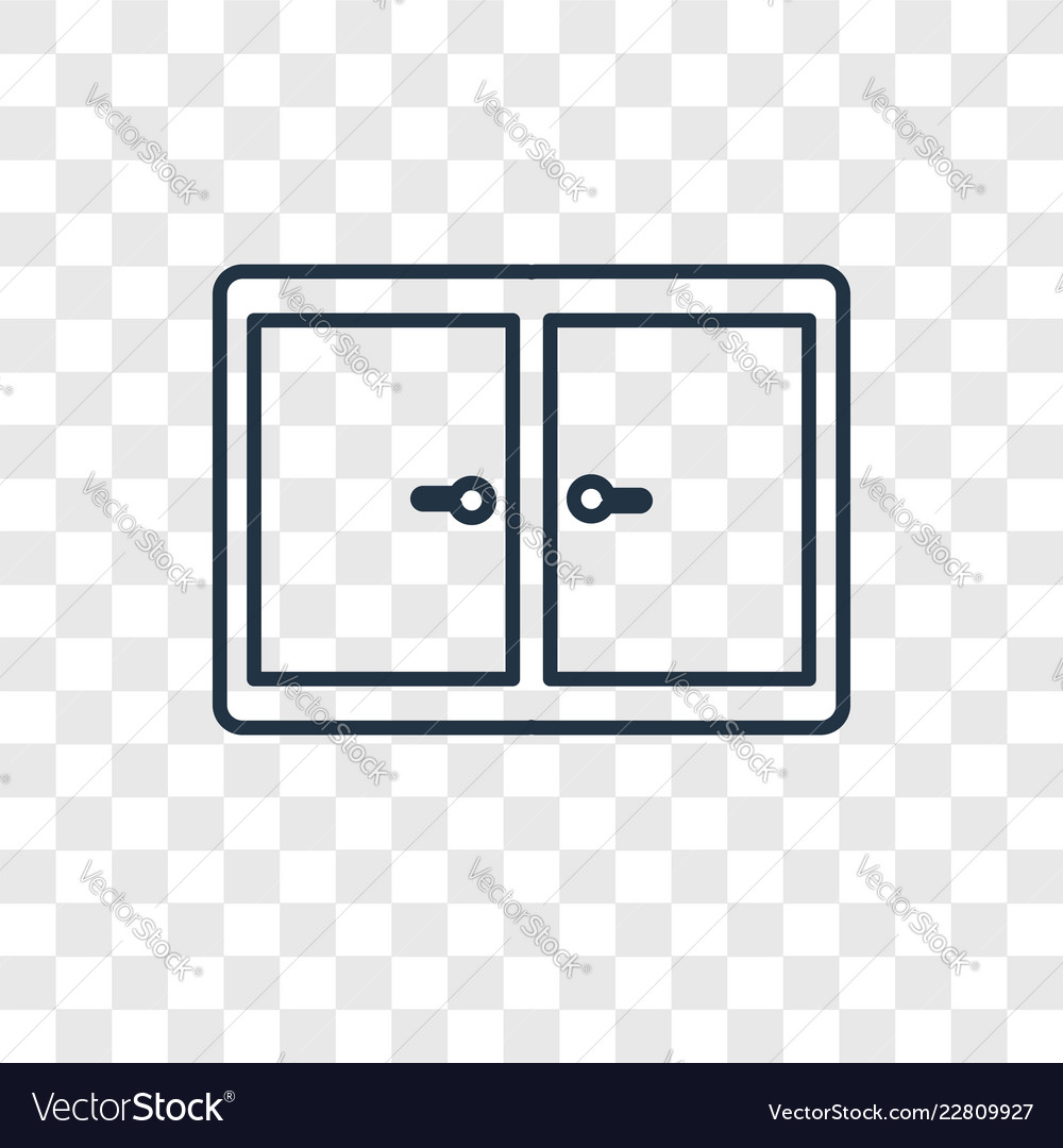 Window concept linear icon isolated