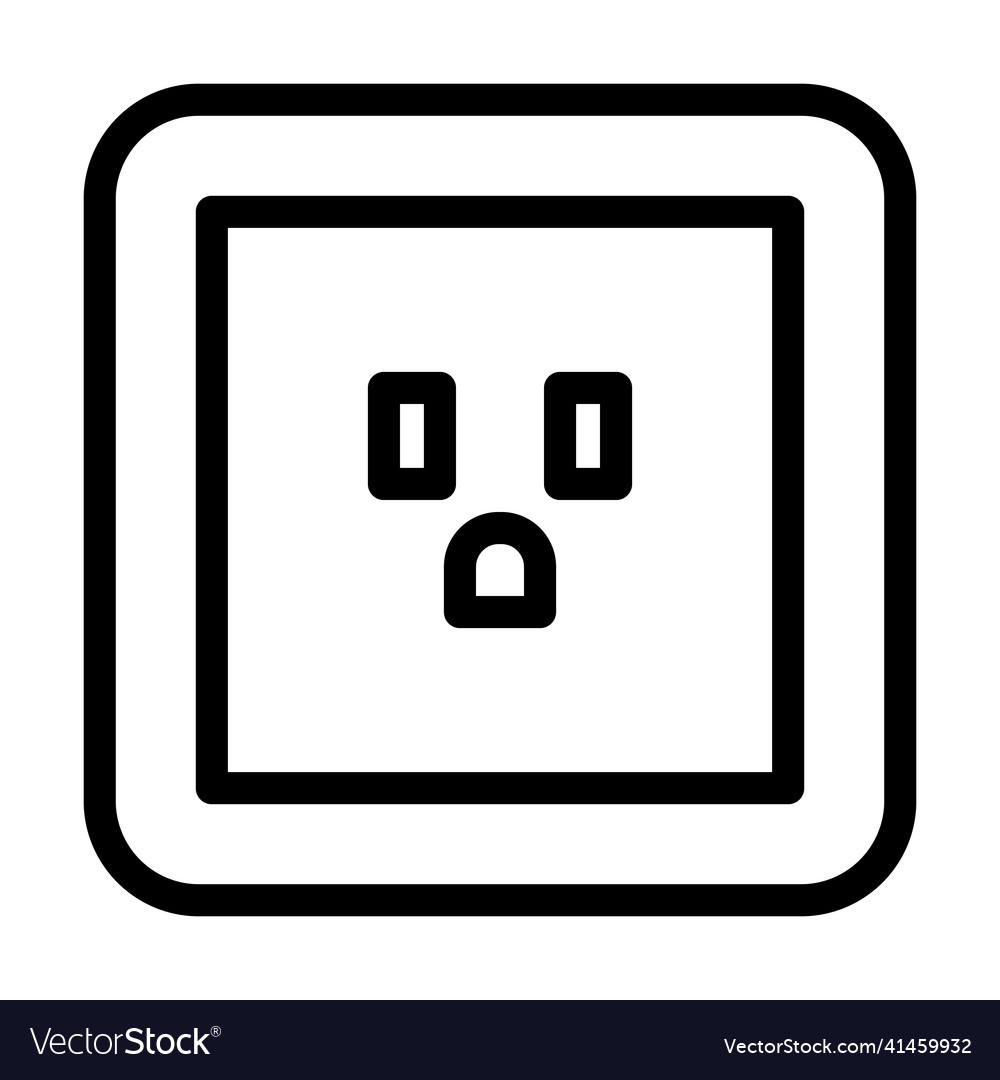 American socket line icon Royalty Free Vector Image