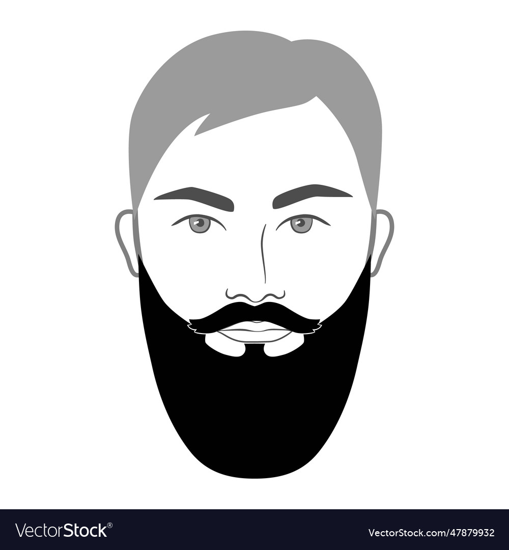 Bandholz beard style men in face Royalty Free Vector Image