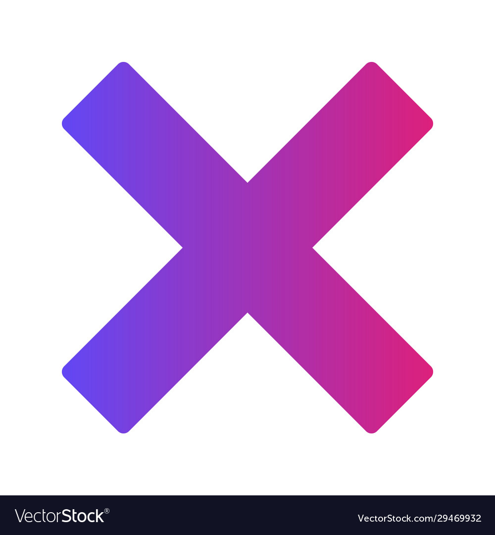 Cancel icon isolated on background