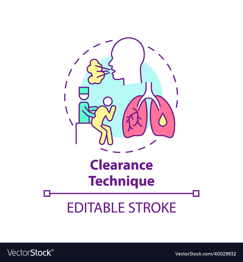 Clearance Technique Concept Icon Royalty Free Vector Image