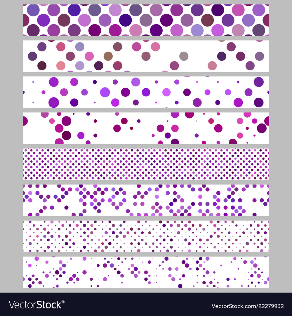 Color abstract dot pattern rectangular web banner