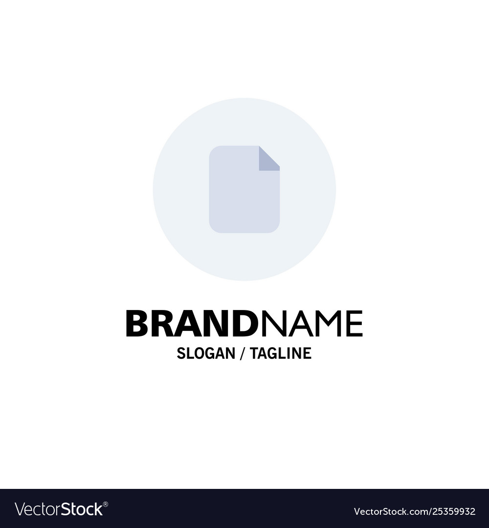 Document file basic ui business logo template vector image Document file basic ui business logo template