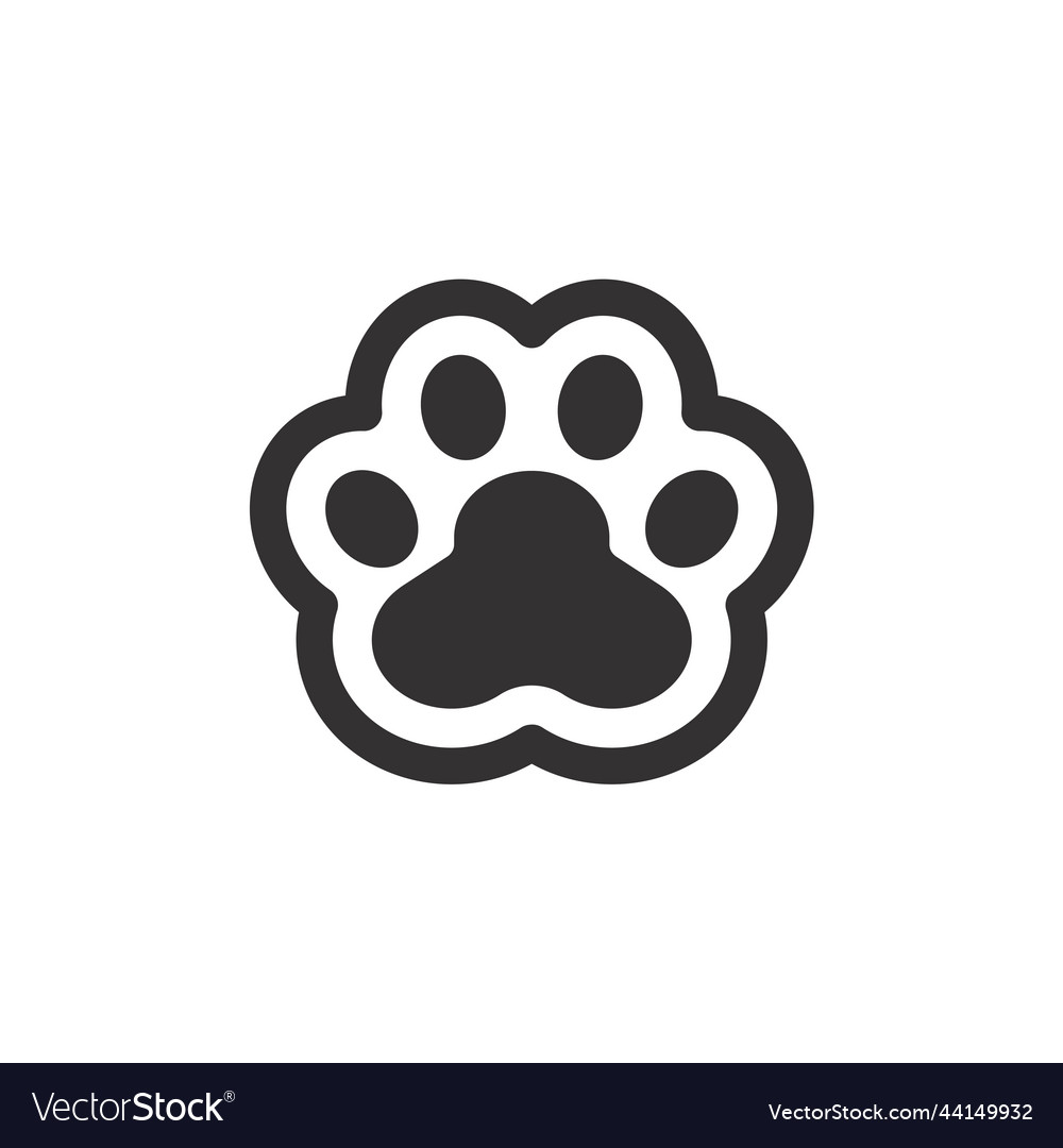 Dog and cat paws with sharp claws cute animal Vector Image