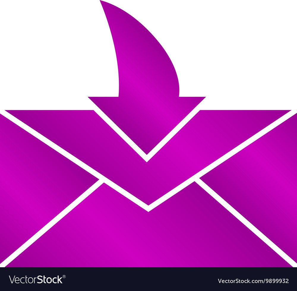 Envelope mail symbol flat design style Royalty Free Vector