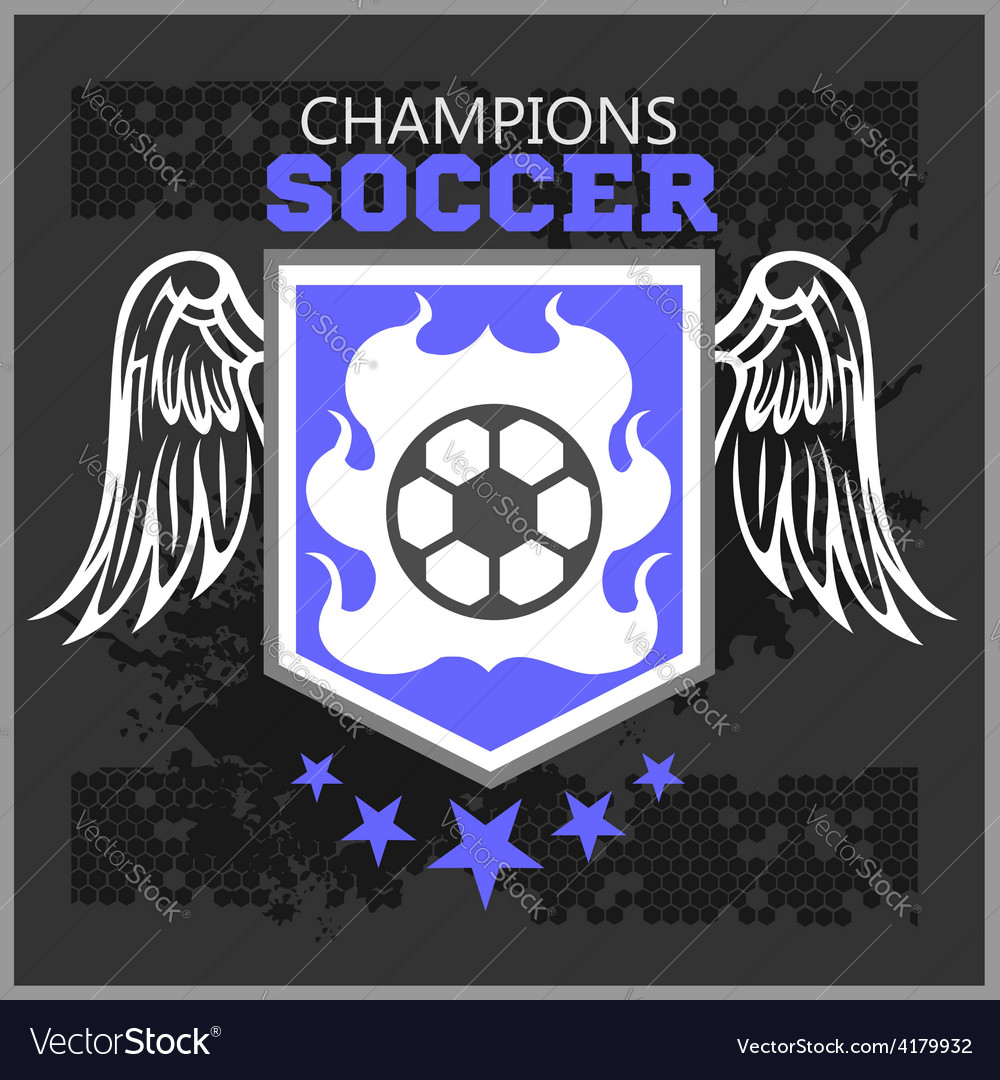 Football soccer badge patch and emblem for sport