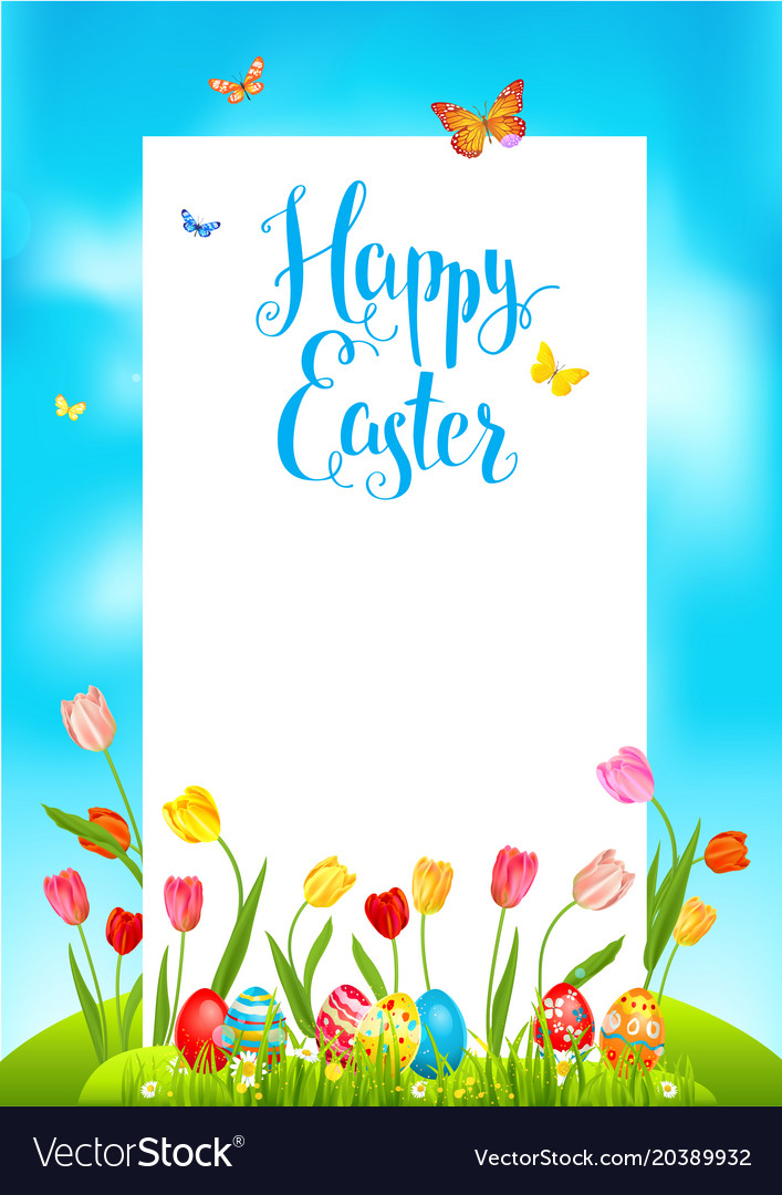 Poster holiday tulips easter