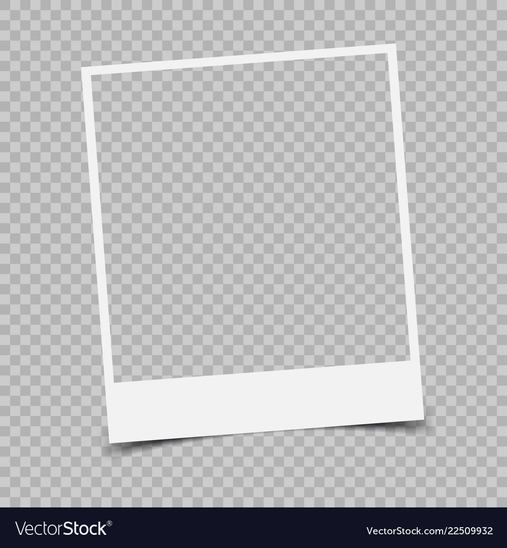 Retro photo frame with shadow vector image Retro photo frame with shadow