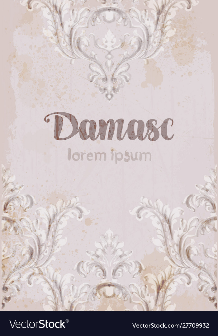 Rococo texture pattern vector image Rococo texture pattern