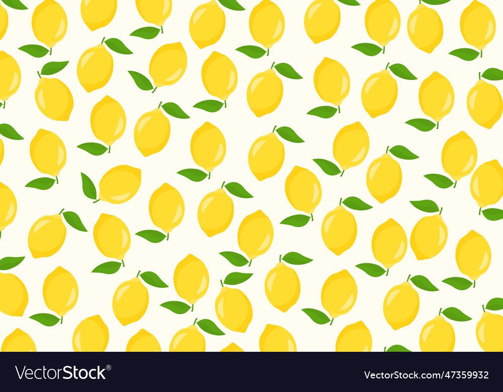Seamless lemon pattern background