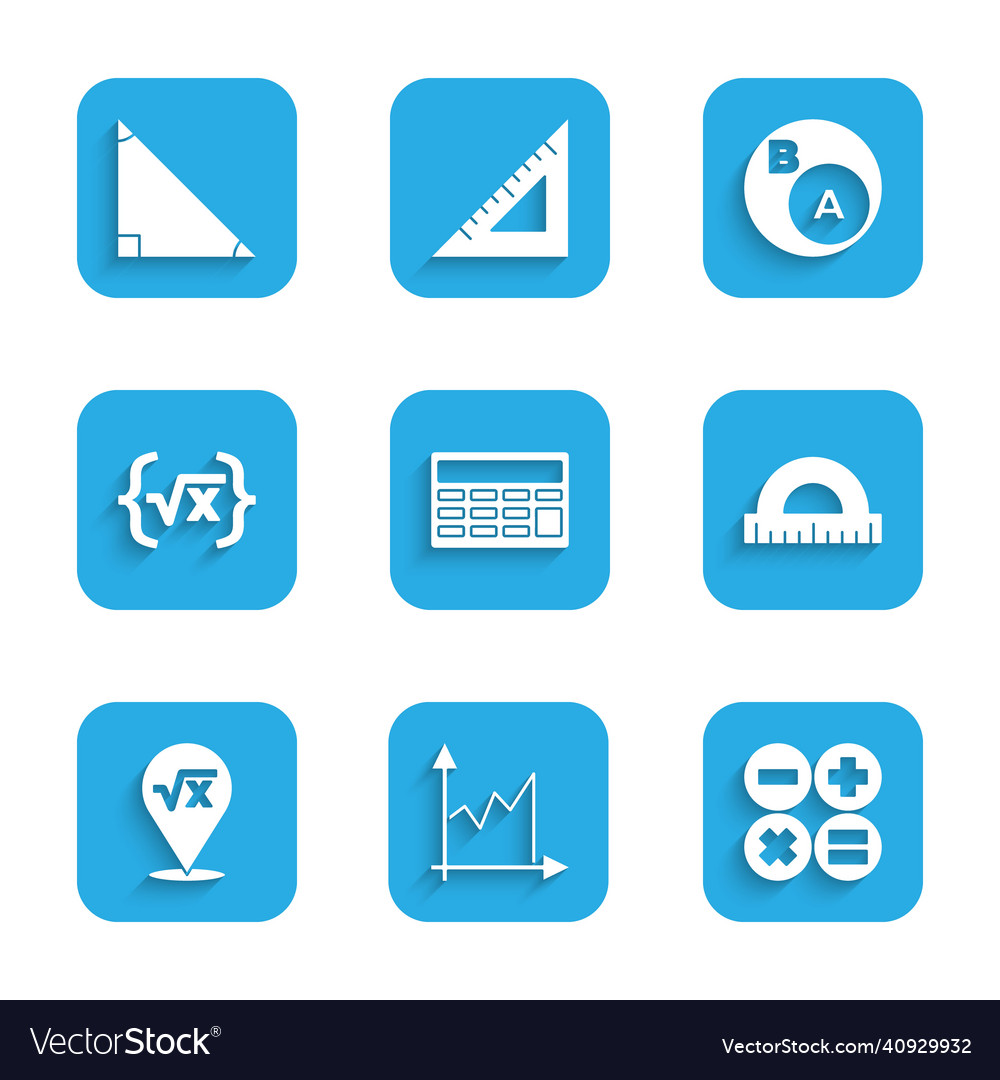 Set calculator graph schedule chart diagram vector image Set calculator graph schedule chart diagram