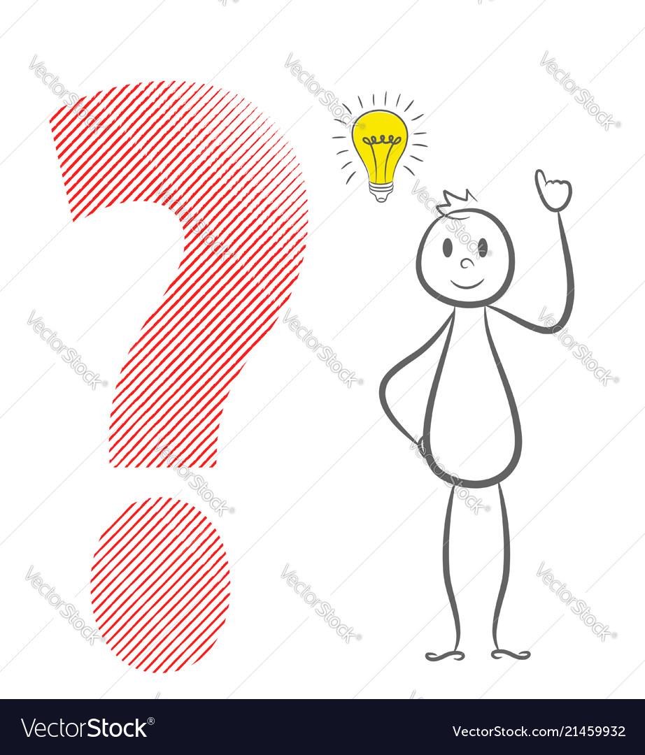 Thinking businessman solving a problem vector image Thinking businessman solving a problem