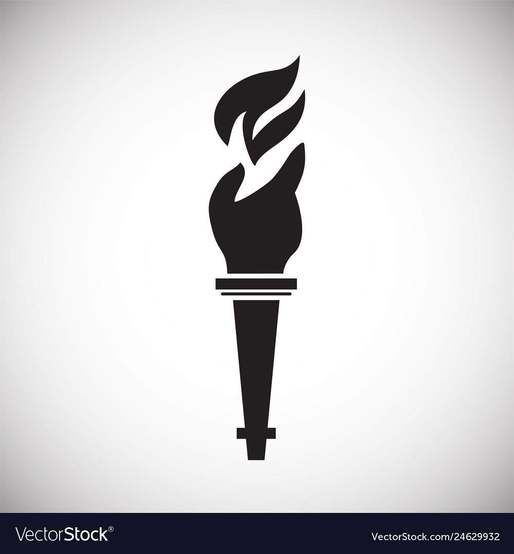 Torch icon on background for graphic and web
