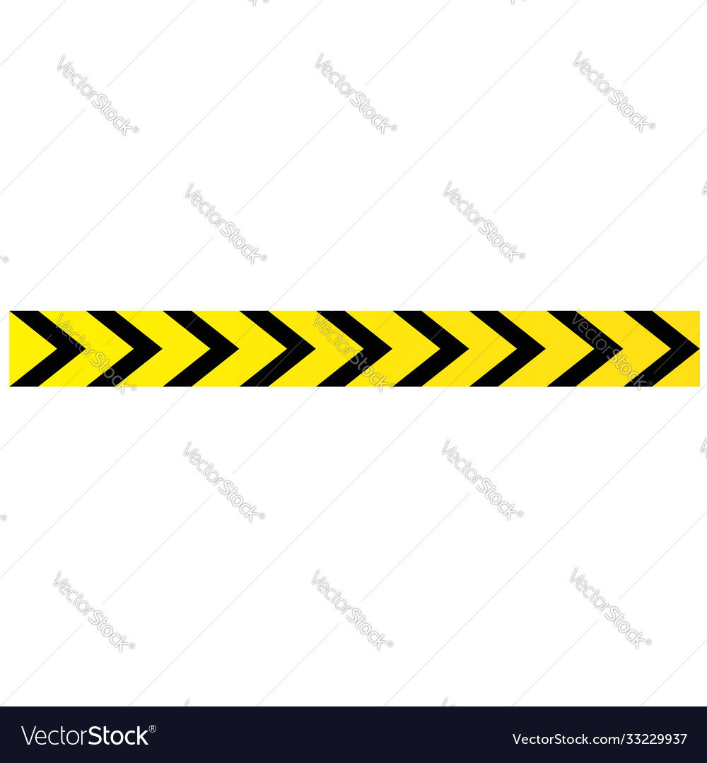 Black and yellow police stripe border Royalty Free Vector