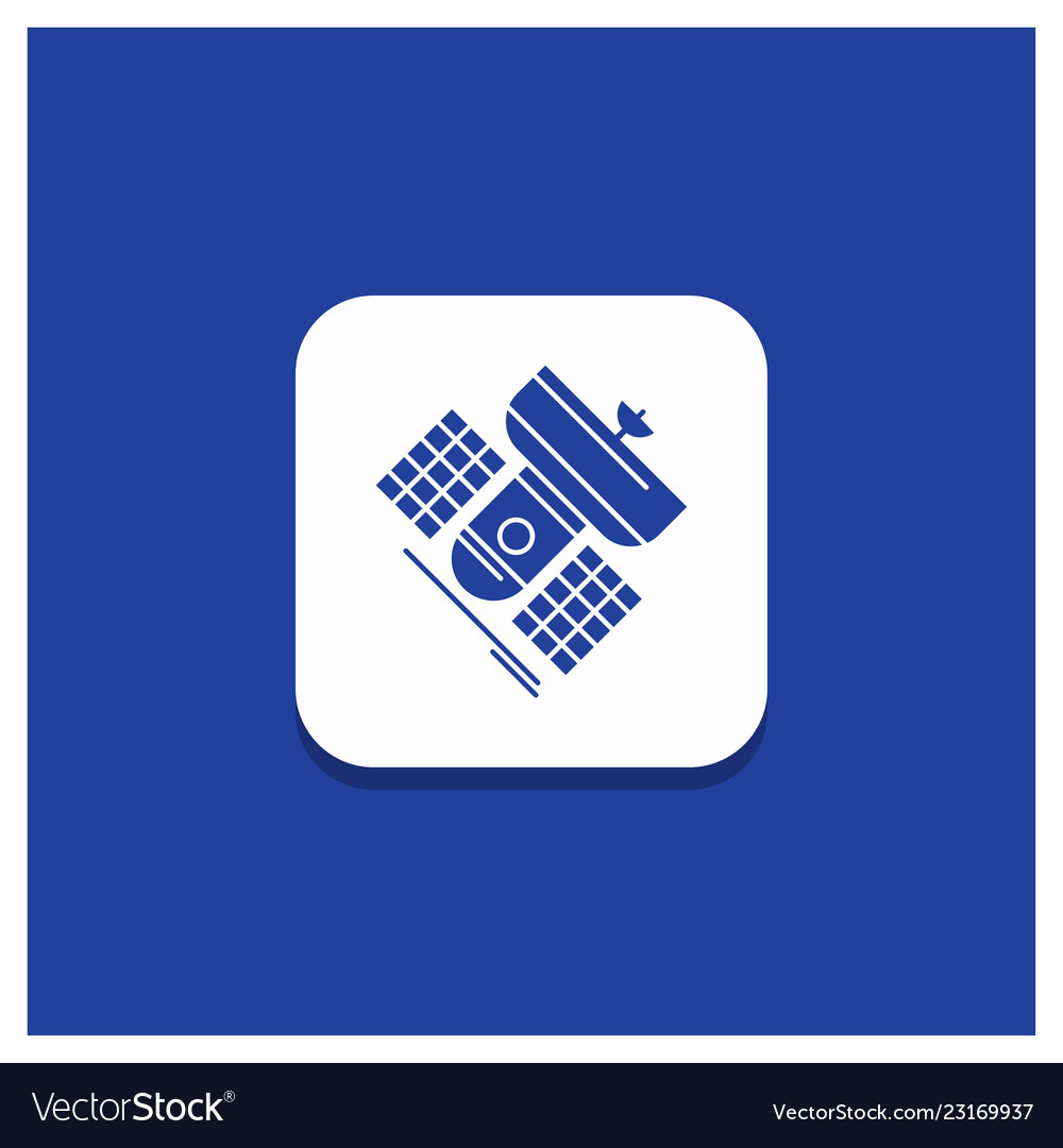 Blue round button for broadcast broadcasting