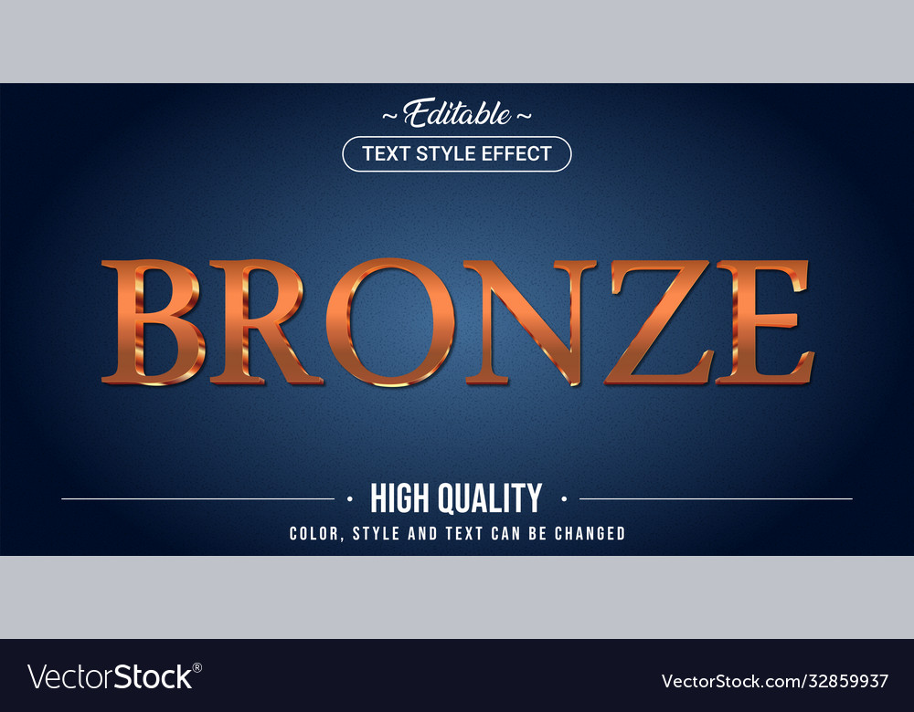 Bronze Text Effect - Editable Style