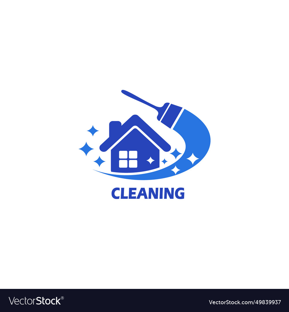 Cleaning service business logo design eco friendl Vector Image