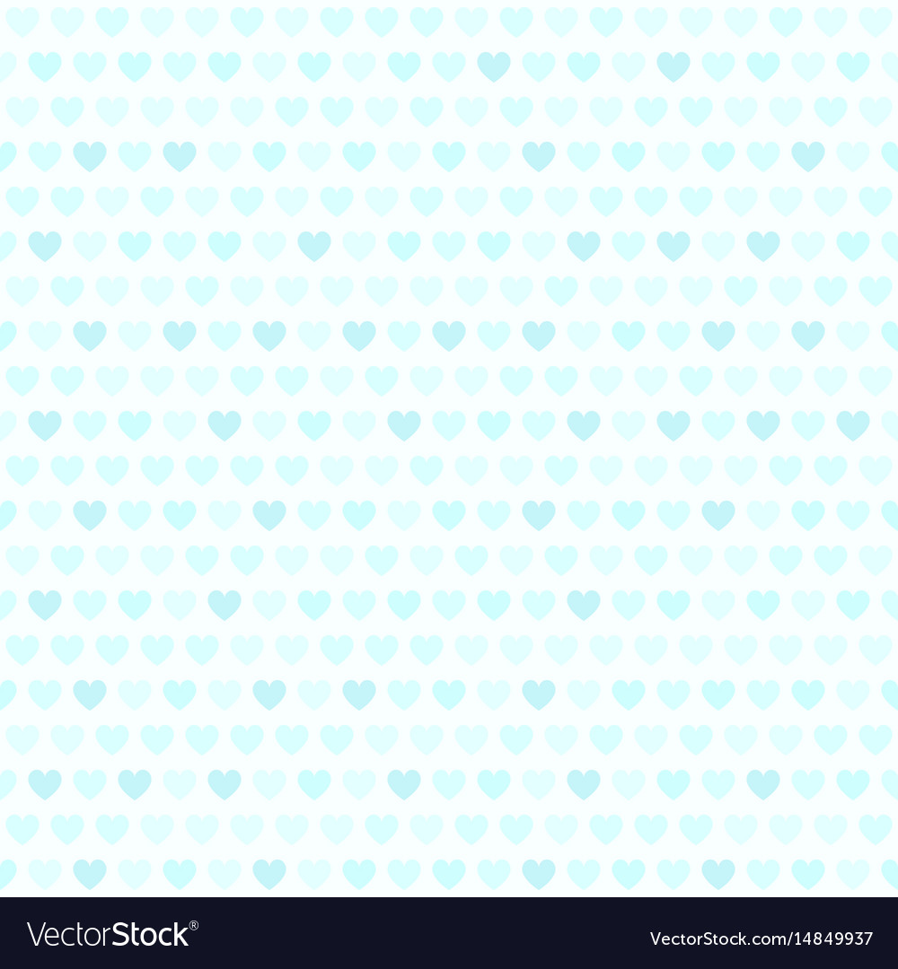 Cyan heart pattern seamless background