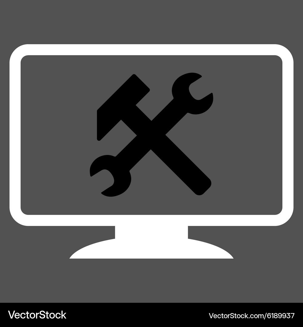 Desktop settings icon Royalty Free Vector Image
