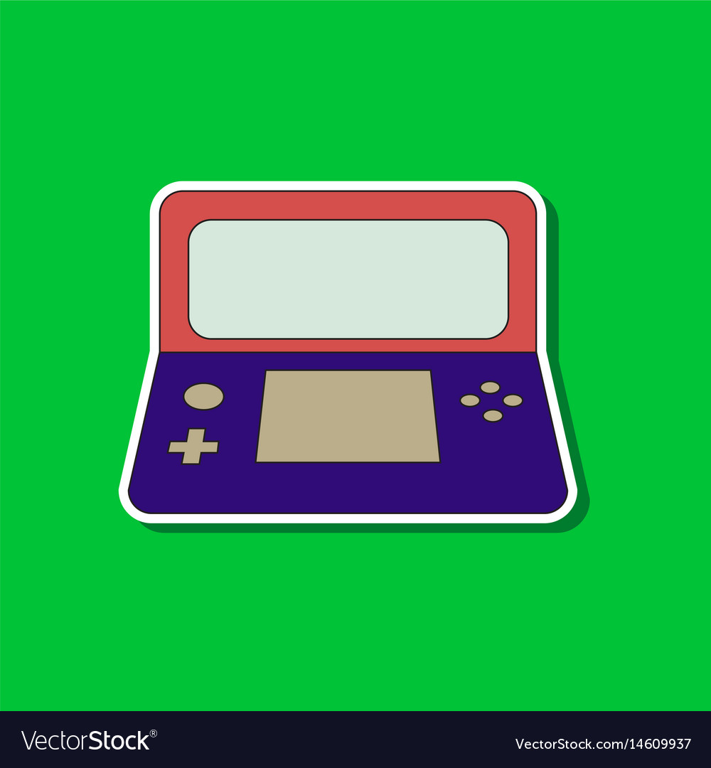 Flat icon on background game console
