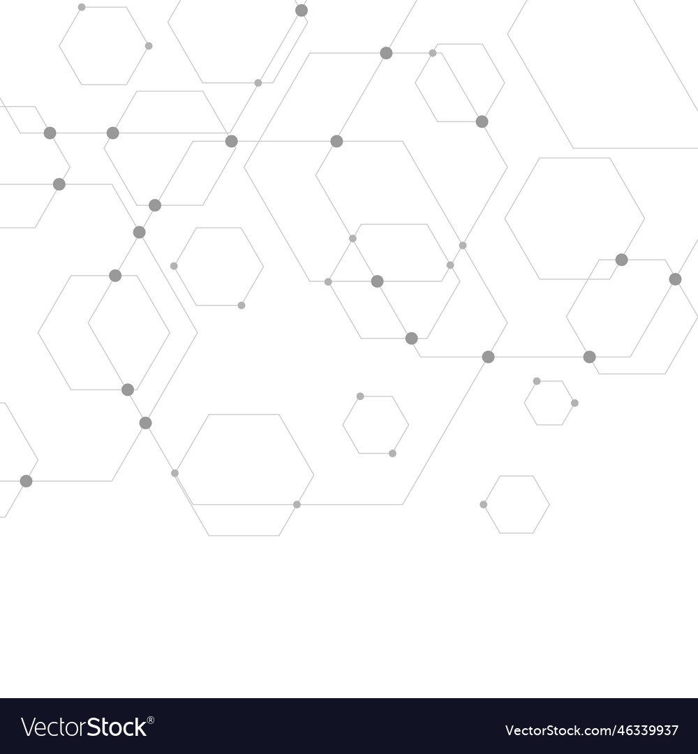 Grey technology abstract hexagons background vector image Grey technology abstract hexagons background